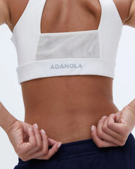 Mesh Open Back Bra - Marshmallow White