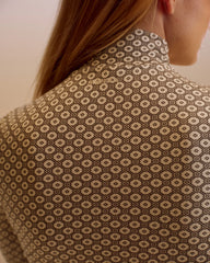 Thermal Printed Top - Marshmallow White/Coffee Bean