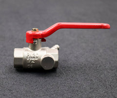 Bild des Artikels IPG-2x-Ms-Kugelhahn-mit-Entleerung-MS58-1/2''-PN20--Material-Messing-vernickelt