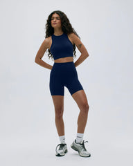 Ultimate Binding Detail Tank Bra - Navy Blue