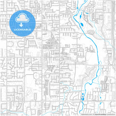 South Jordan, Utah, United States, city map with high resolution roads.