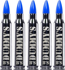 B's Dry Fire Snap Caps - A.K.A. B's Dummy's - Dummy .223/5.56 Training Caps (5 Pack) (Blue Nickel)