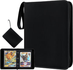 Jumbo Card Binder for Pokemon Jumbo Cards, iofeiwak® Oversized 2 Pockets Card Binder with 3 Rings - Holds 80 Cards with 40 Removable Sleeves - Portable & Lightweight (X-Large 5.9"x8.1")