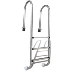 VXL Escalera De Piscina 3 Peldaños Acero Inoxidable 120 Cm
