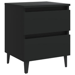 Nattbord 2 stk svart 40x35x50 cm konstruert tre