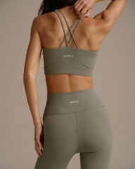 Ultimate Cross Back Bra - Olive Green