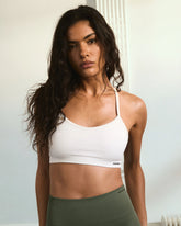Classic Seamless Cross Back Bra - Warm White