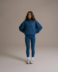 Sport Horizon Relaxed Funnel Neck Zip Sweatshirt - College Blue