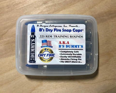 B's Dry Fire Snap Caps - A.K.A. B's Dummy's - Dummy .223/5.56 Training Caps (5 Pack) (Blue Nickel)