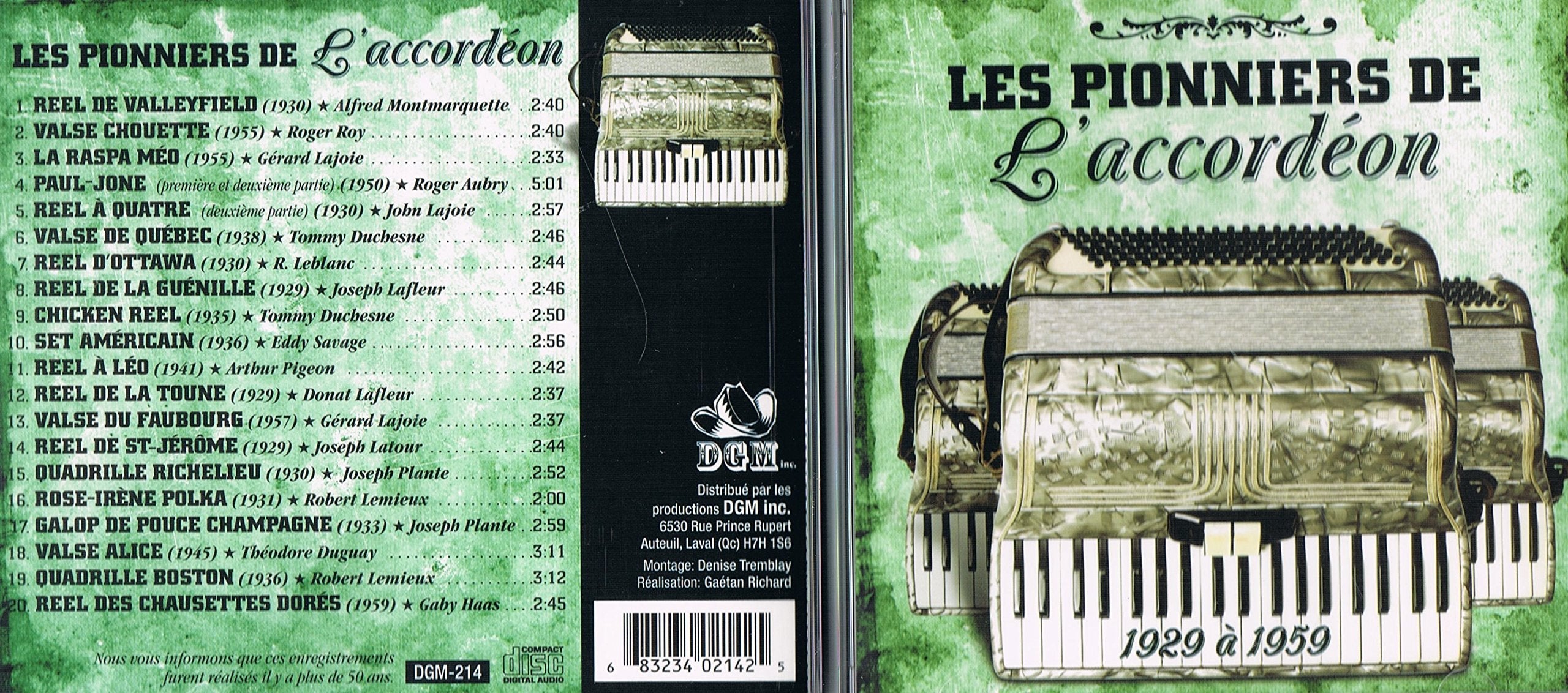 LES PIONNIERS DE L'ACCORDÉON (1929-1959)