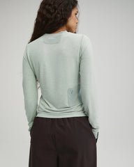 Modal Long Sleeve Technical Top - Cloud Blue