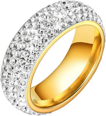 Edelstahl Ringe Herren Zirkon Silber Ehering Gold