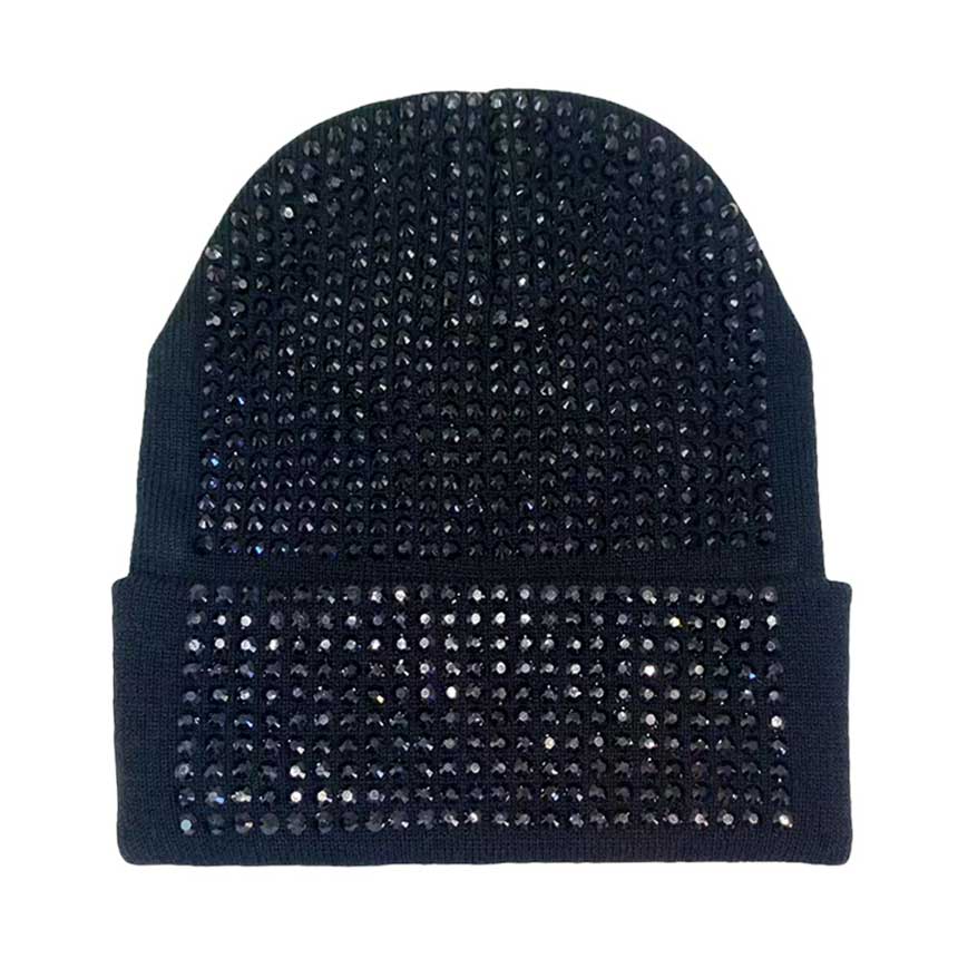 Black Solid Knit Beanie Hat, stay warm and fashionable with this studded beanie hat. This is the perfect hat for any stylish outfit or winter dress. Perfect gift for Birthdays, Christmas, Stocking stuffers, Secret Santa, holidays, anniversaries, etc. to your friends, family, or loved ones. Happy Winter!