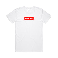 PE BACKED Box Logo - White