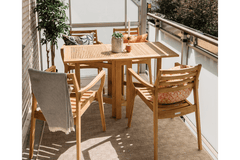 Turin klaffbord, teak, 146 x 70 cm