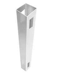 5"x5"x8' White Vinyl Routed Line Fence Posts for 6ft Vinyl Privacy Fence (5" W x 96"H)