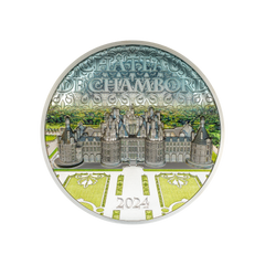 CHATEAU DE CHAMBORD 5 Oz Silver Coin $25 Cook Islands 2024