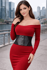 Underbust Black Corset Belt - Waist Trainer