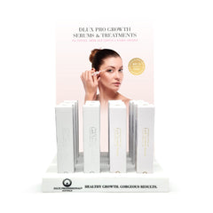 DLUX Pro Lash Treatment & Growth Serums with Acrylic Retail Display Stand - 12 Pieces