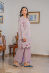 Sahar Women RTW Chikankari Embroidered Lawn 2 Piece Suit Pastel Petal - Festive Collection