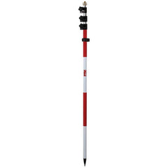 Seco 4.6 m Three-Section Twist-Lock Prism Pole - Red and White - 5520-30 - Titan Tools Direct