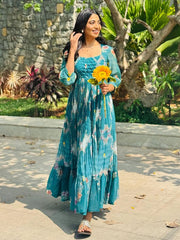 MISTY-HEAVY FANCY LONG WESTERN DRESS