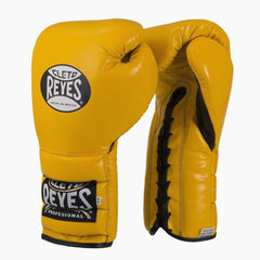 Boxhandschuhe Cleto Reyes Traditionelles Training CE4 Gelb mit Schnürsenkel