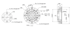 HD Mini-08 Strain Wave Gear Reducer, 25mm Harmonic Drive Gear Ratio 50:1 technical drawing and specifications.