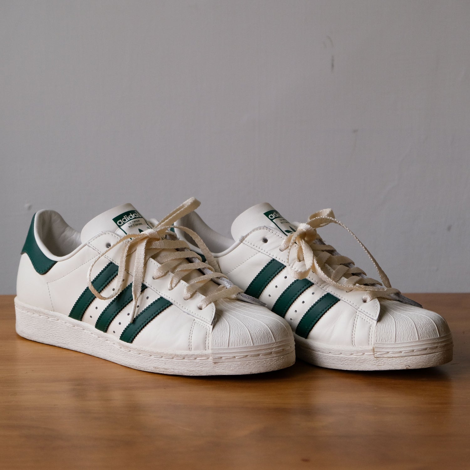 Adidas Superstar 82 Sneakers White/Dark Green Classic Cream Shell Toe