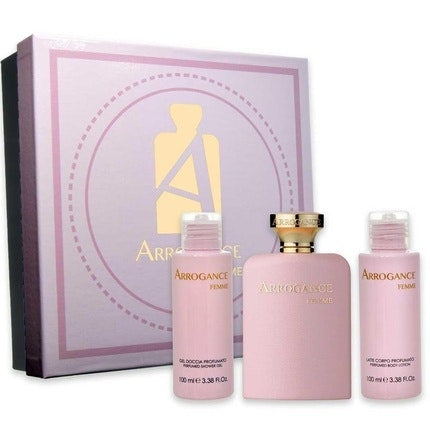 Arrogance Femme Gift Box pour femme Parfum Eau de toilette 50ml Shower Gel 100ml 100ml Arrogance