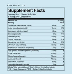 Kids' NeuroVite Orange by Brain MD Supplement Facts