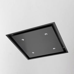 LUXAIR Cooker Hood LUXAIR 60cm x 60cm Premium Ceiling Cooker Hood with Wall Mounted External Motor in Matt Black || LA-60-ANZI-EXT-BLK IRWINS MEGASTORE