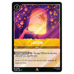 Lantern 32/204 card from the Lorcana set Fabled
