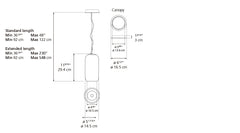 Artemide-Gople-1406048A-Gople Mini Suspension-Copper