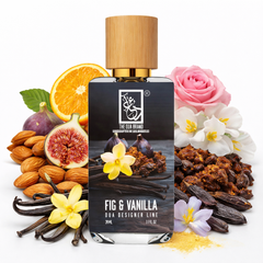 The Dua Brand Fig & Vanilla neben anderen Nischendüften – Feigen-Vanille Extrait de Parfum, süß, cremig und luxuriös