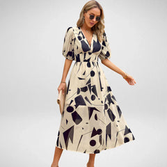JO | Women's dress | Midi dresses | Elegant midi dresses with V-neckline