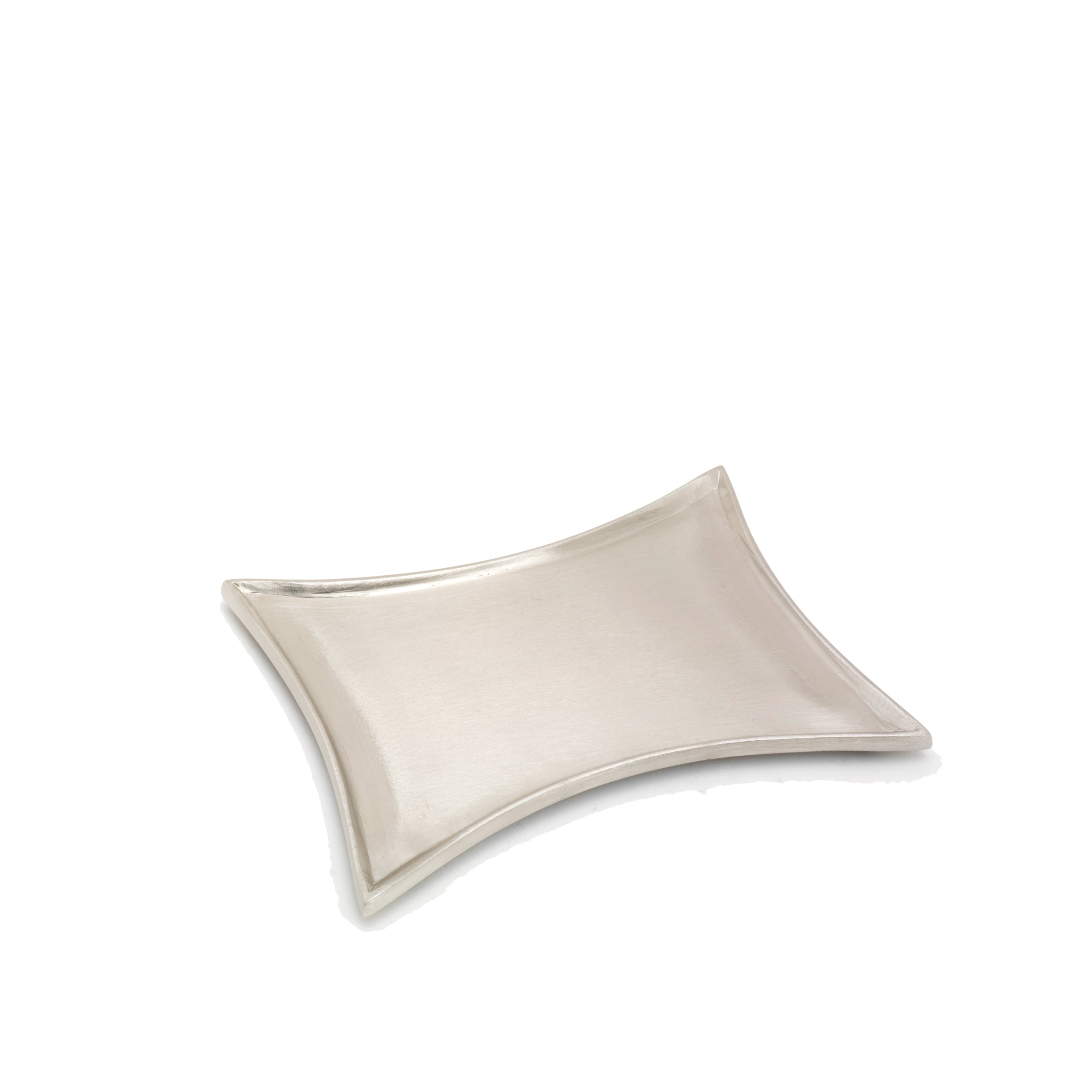 Assiette à bougie concave nickelée 11 x 7 cm Nr 2
