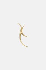 Gold Spiked Long Earring