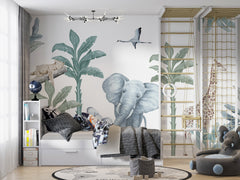 Monochorme Jungle Elephant Colorful GAE925