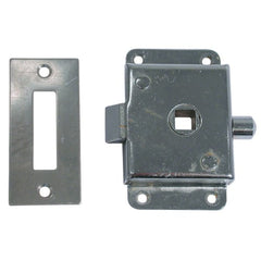 AG Rim Latch in Chrome with Flat Lock Striker N-76011