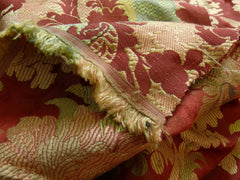 Scalamandre Louis XV Chinoiserie Silk Lampas - Multi On Deep Red