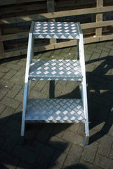 Smits aluminium stevige opstraptrap 3tr. roostertreden