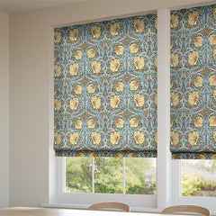 ColorizedZoom William Morris Pimpernel Honey Roman Blind Zoom 8946
