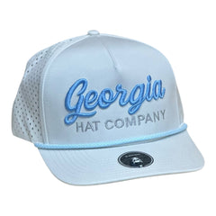 Georgia Hat Company in 3-D/Zapped Blackhawk R+ White/Blue