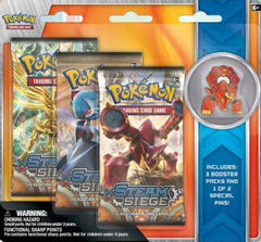 Pokemon TCG: Steam Siege Volcanion Pin 3-Pack