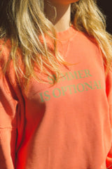 PUKAS SURF SHOP Optional Waffle Long Sleeve Tee Camelia - Textured Cotton Long Sleeve at Pukas Surf Shop
