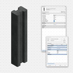 Revit Structural Concrete Columns bim object families blocks 3d model download i section