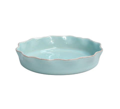 COSTA NOVA Cook & Host Pie Dish 11", White / Robin's Egg Blue – Ceramic Pie Plate