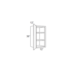 RTA Phoenix Caramel Glaze 12" x 36" Wall Cabinet with 1 Decorative End Panel