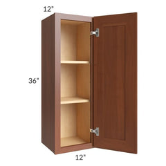 RTA Phoenix Caramel Glaze 12" x 36" Wall Cabinet with 1 Decorative End Panel